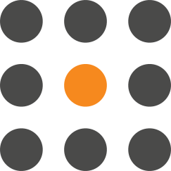 Círculos representando os módulos